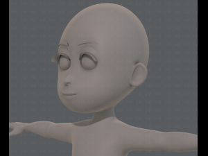 base mesh girl characterv07 3D Model
