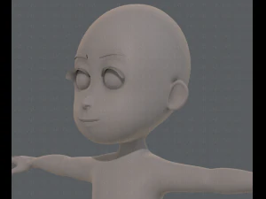 base mesh girl characterv07 3D Model