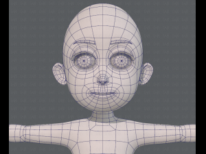 base mesh girl characterv07 3D Model