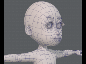 base mesh girl characterv07 3D Model