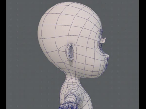 base mesh girl characterv07 3D Model