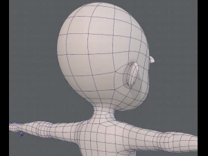 base mesh girl characterv07 3D Model