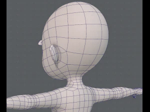 base mesh girl characterv07 3D Model