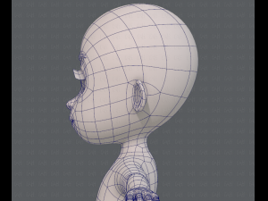 base mesh girl characterv07 3D Model