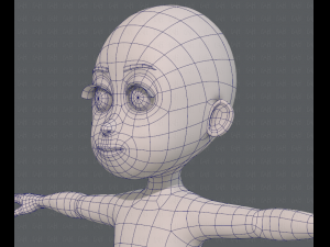 base mesh girl characterv07 3D Model