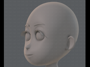 base mesh girl characterv07 3D Model
