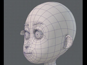 base mesh girl characterv07 3D Model