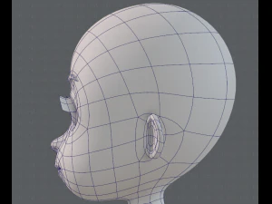 base mesh girl characterv07 3D Model