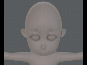 base mesh girl characterv07 3D Model