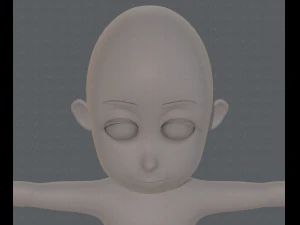 base mesh girl characterv07 3D Model