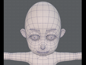 base mesh girl characterv07 3D Model
