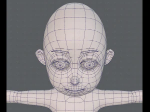 base mesh girl characterv07 3D Model