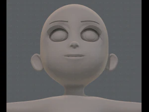 base mesh girl characterv07 3D Model