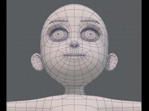 base mesh girl characterv07 3D Model