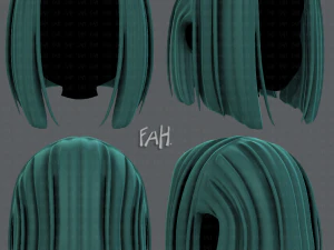 Acconciatura 3d per ragazza v46 Modello 3D