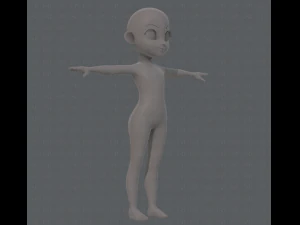 base mesh girl characterv08 3D Model