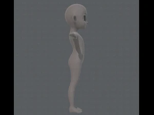 base mesh girl characterv08 3D Model