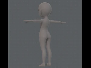 base mesh girl characterv08 3D Model