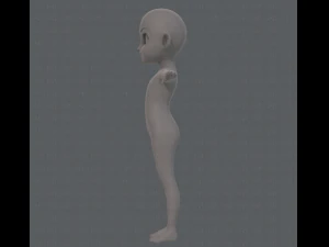 base mesh girl characterv08 3D Model
