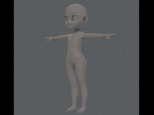 base mesh girl characterv08 3D Model