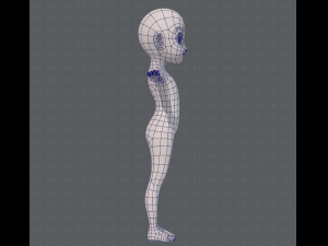 base mesh girl characterv08 Modèle 3D