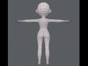 base mesh girl characterv08 3D Model
