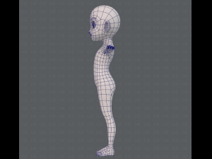 base mesh girl characterv08 Modèle 3D
