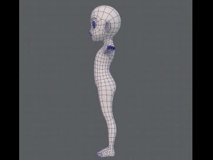 base mesh girl characterv08 3D Model