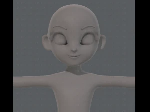 base mesh girl characterv08 3D Model