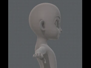 base mesh girl characterv08 3D Model
