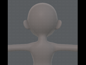 base mesh girl characterv08 Modèle 3D