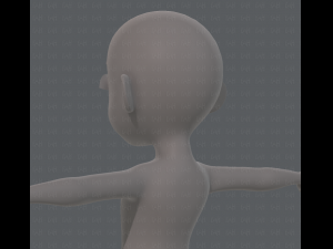 base mesh girl characterv08 Modèle 3D