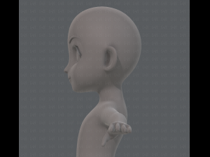 base mesh girl characterv08 Modèle 3D