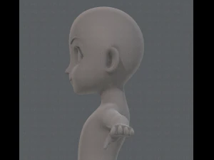 base mesh girl characterv08 3D Model