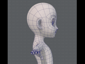 base mesh girl characterv08 Modèle 3D