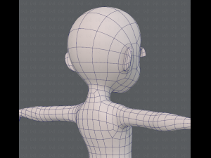base mesh girl characterv08 Modèle 3D