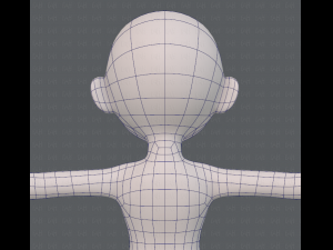 base mesh girl characterv08 Modèle 3D