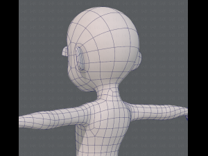 base mesh girl characterv08 Modèle 3D