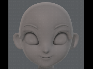 base mesh girl characterv08 Modèle 3D