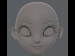 base mesh girl characterv08 3D Model