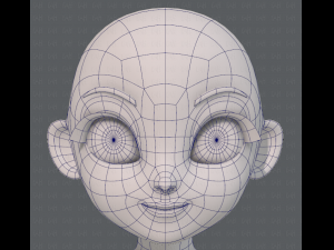 base mesh girl characterv08 Modèle 3D