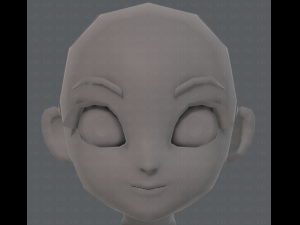 base mesh girl characterv08 Modèle 3D