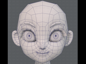base mesh girl characterv08 Modèle 3D