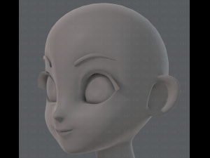 base mesh girl characterv08 Modèle 3D