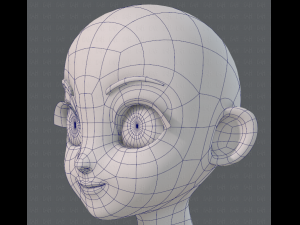 base mesh girl characterv08 Modèle 3D