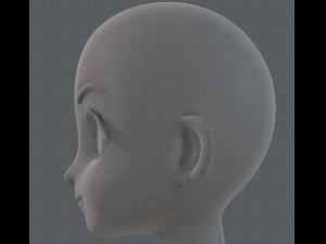 base mesh girl characterv08 Modèle 3D