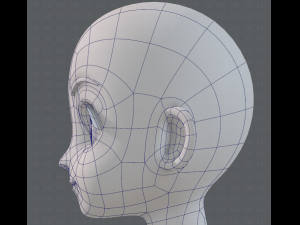 base mesh girl characterv08 Modèle 3D