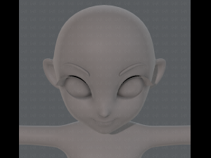 base mesh girl characterv08 Modèle 3D