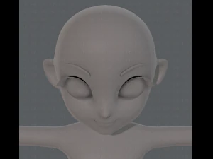 base mesh girl characterv08 3D Model