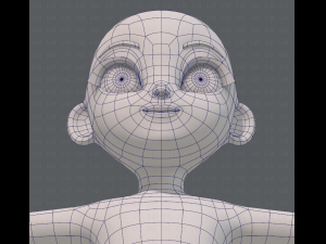 base mesh girl characterv08 Modèle 3D